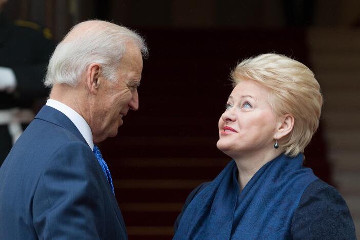 D. Grybauskaitė pasitiko Lietuvoje viešintį JAV viceprezidentą