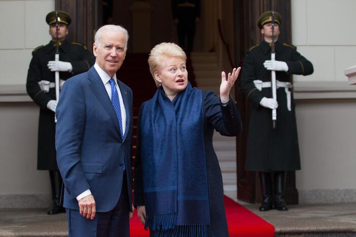 D. Grybauskaitė pasitiko Lietuvoje viešintį JAV viceprezidentą