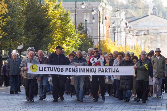 Pensininkų partijos mitingas