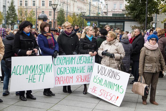 Tautinės mažumos vėl surengė protestą