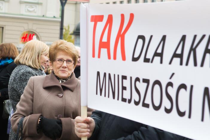 Tautinės mažumos vėl surengė protestą