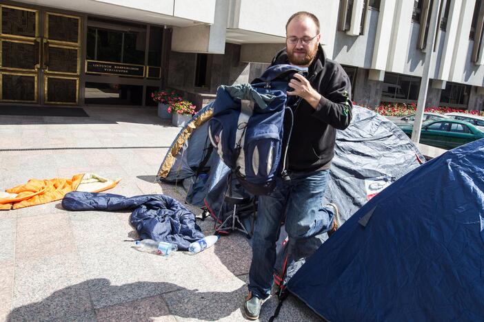 Jaunimo protesto akcija prieš naują Darbo kodeksą