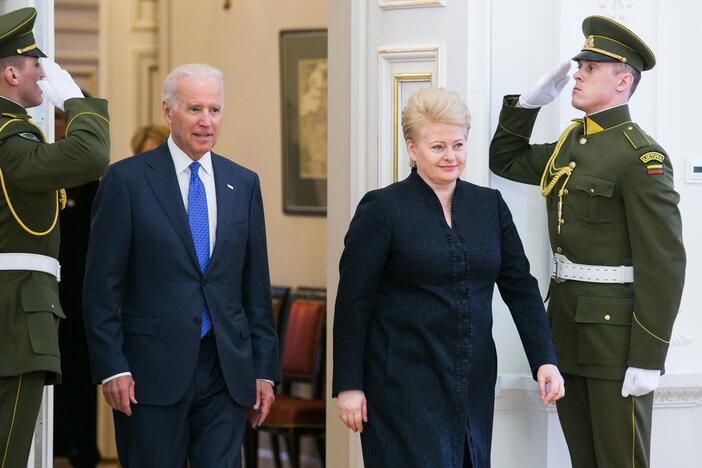 D. Grybauskaitė pasitiko Lietuvoje viešintį JAV viceprezidentą