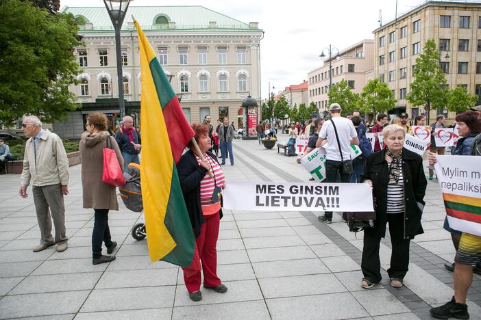 Nepritariančių šauktinių kariuomenės grąžinimui protestas