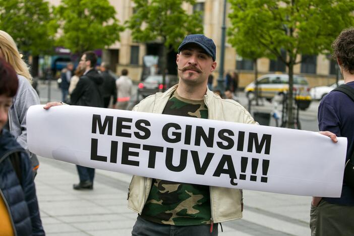 Nepritariančių šauktinių kariuomenės grąžinimui protestas