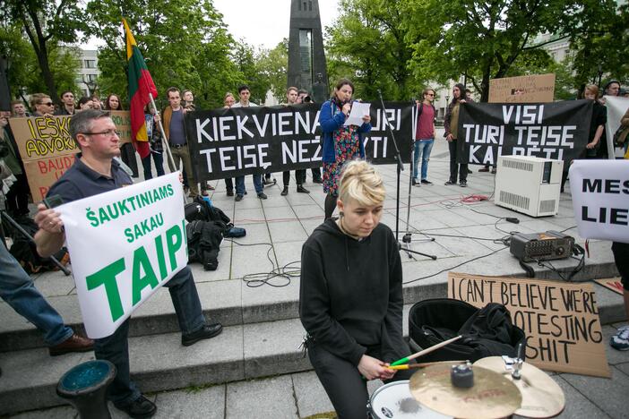 Nepritariančių šauktinių kariuomenės grąžinimui protestas