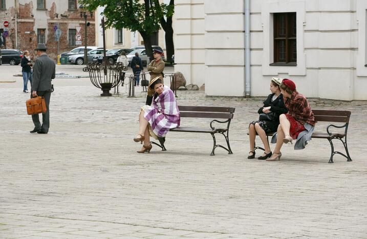 Filmavimas Rotušės aikštėje