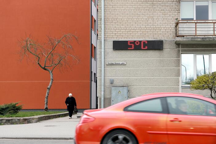 Šalta: oro temperatūra dar toli iki tokios, kad būtų galima užbaigti šildymo sezoną.