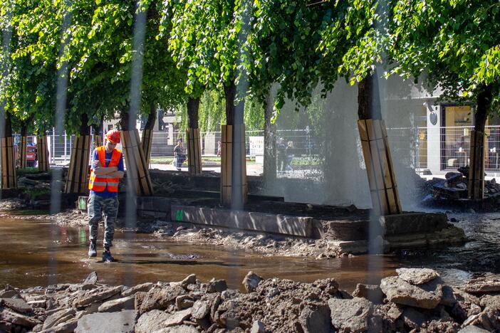 Prakirstas vandens vamzdis Laisvės al.