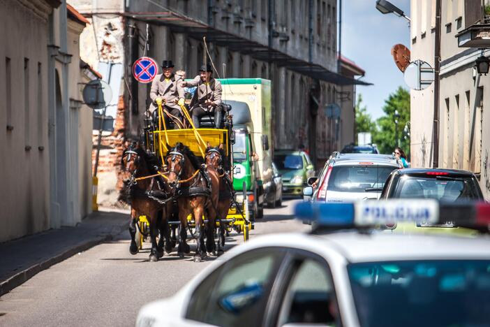 Į Kauną užsuko pašto karietos