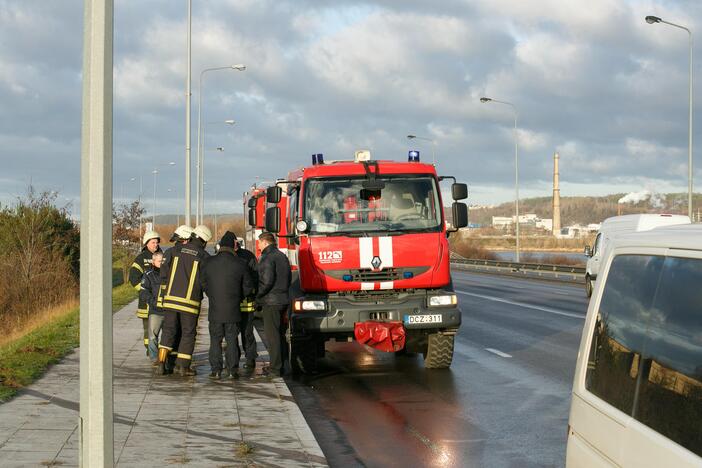 Nuo Marvelės kelio nulėkė automobilis