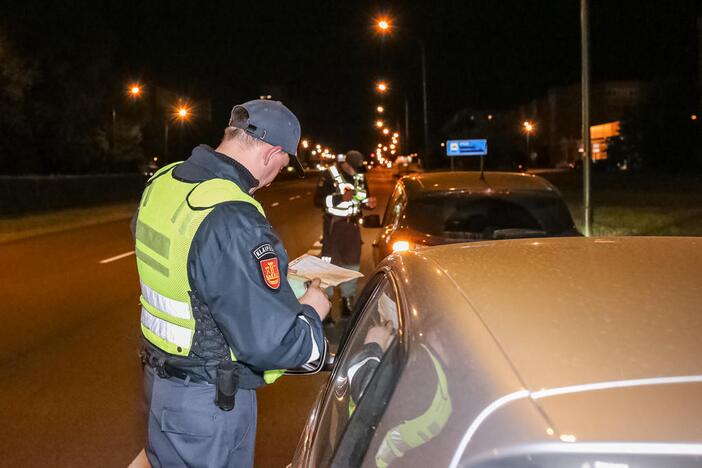 Naktinis policijos reidas Klaipėdoje