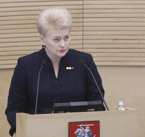 Devintasis D. Grybauskaitės metinis pranešimas Seime