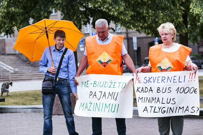 „Solidarumas“ protestavo prieš mokesčių reformą