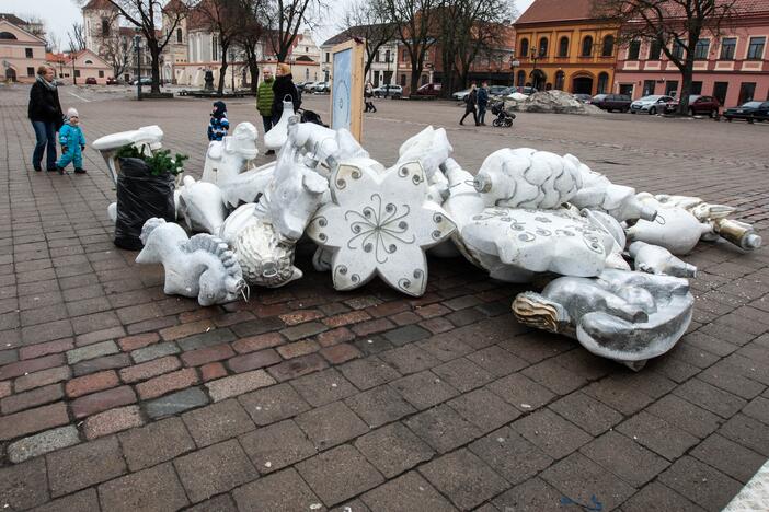 Kalėdų eglutės Kaune nebeliko