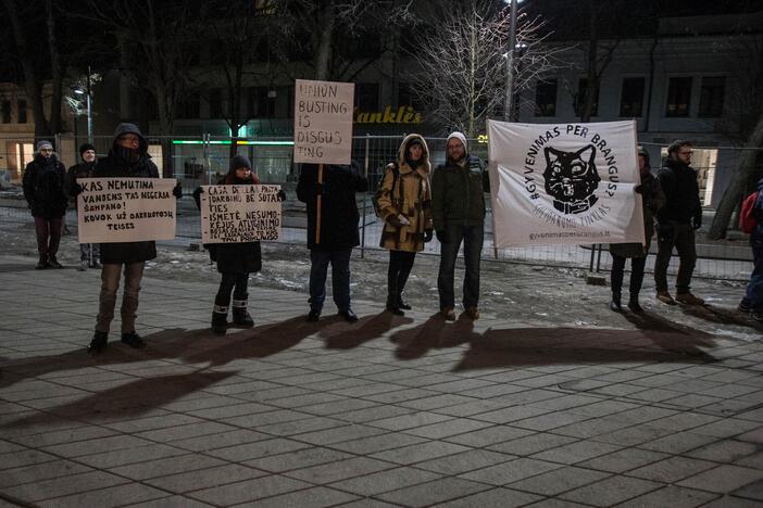 Protestas prie  restorano "Casa della pasta"