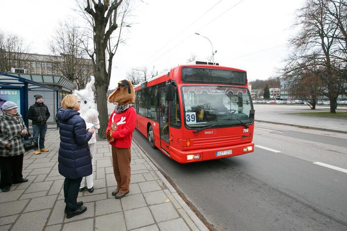 Kalėdinė akcija viešajame transporte