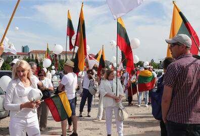 Apie pusė tūkstančio žmonių prie Seimo susirinko į protesto akciją dėl valdžios vykdomos šeimos politikos.