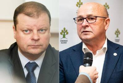 Saulius Skvernelis (kairėje) ir Visvaldas Matijošaitis (dešinėje)