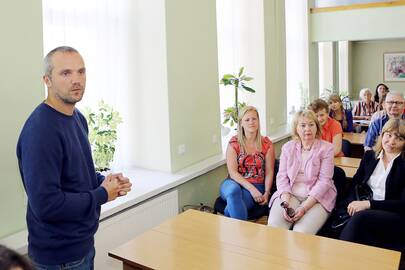 Bendradarbiavimas: aktorius G.Savickas Klaipėdos miesto savivaldybės viešojoje bibliotekoje žada naujų iniciatyvų.