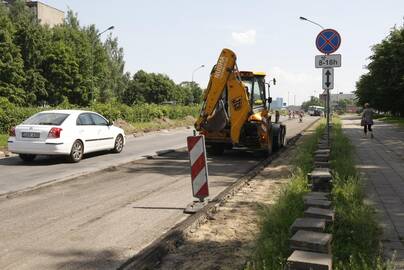 Statybininkų prospekte bus pakeisti šaligatvio bortai ir paklotas naujas važiuojamosios dalies viršutinis sluoksnis.