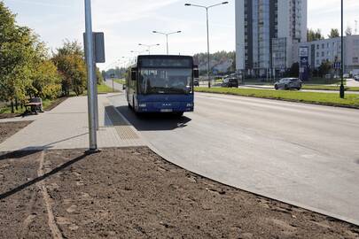 Emocijos: kai kuriuos klaipėdiečius piktina, jų akimis, per ilgai trunkantys įvažų prie autobusų stotelių įrengimo darbai.