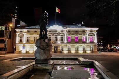 Dėmesys: uostamiesčio rotušei nušvitus ypatinga spalva, atsivėrė nuostabūs vaizdai.