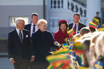 D. Grybauskaitė spalį priėmė į Lietuvą atvykusius Švedijos karalių ir karalienę.