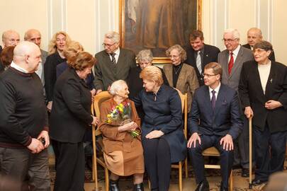 Centre – B. Fedaravičienė ir prezidentė D. Grybauskaitė