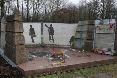 Demontavo: Sovietų Sąjungos karių palaidojimo vietoje buvęs memorialas išmontuotas pernai liepą, dabar teritoriją planuojama iš esmės pertvarkyti.