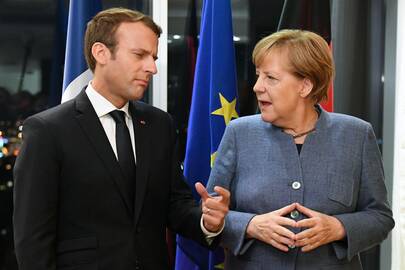 Angela Merkel ir Emmanuelis Macronas