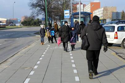 Susidūrimas: Klaipėdoje dar yra vietų, kur sudėtinga išvengti dviratininkų ir pėsčiųjų nesutarimų.