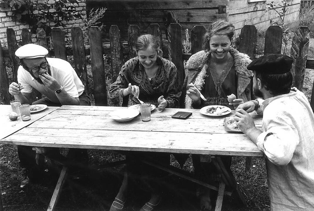 Filmavimų aikštelėje – kino režisierius A. Žebriūnas