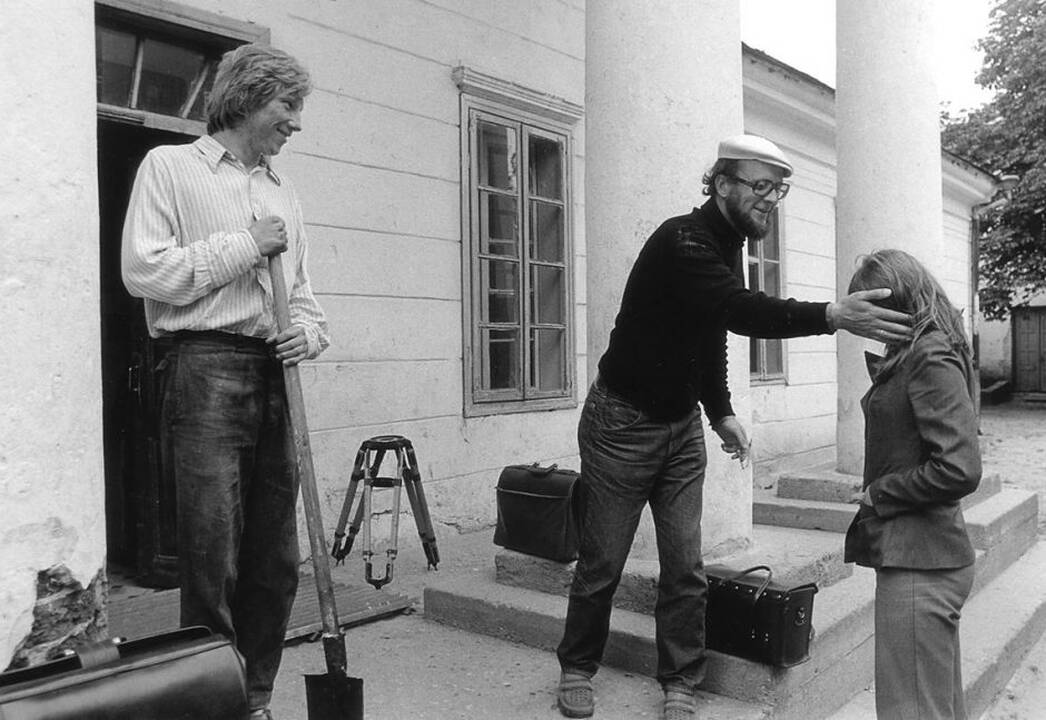 Filmavimų aikštelėje – kino režisierius A. Žebriūnas