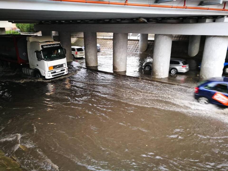 Klaipėdoje patvino gatvės