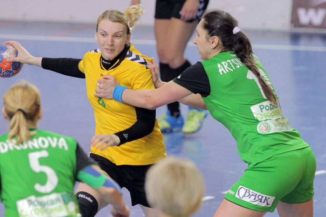 Lietuvos rankininkės Kaune pralaimėjo baltarusėms Europos čempionato atrankos rungtynes 21:29.