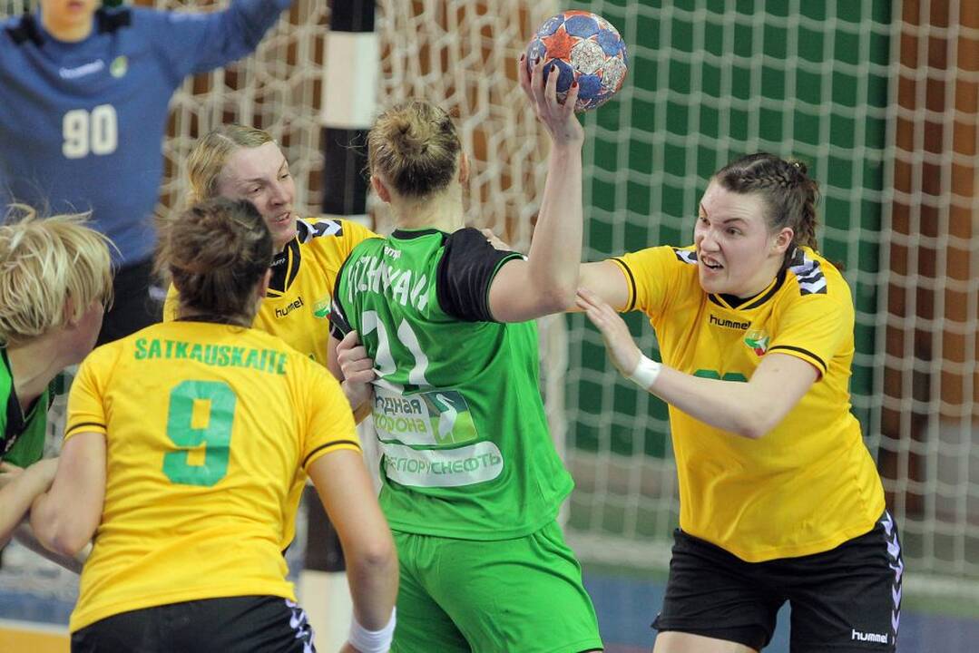 Lietuvos rankininkės Kaune pralaimėjo baltarusėms Europos čempionato atrankos rungtynes 21:29.