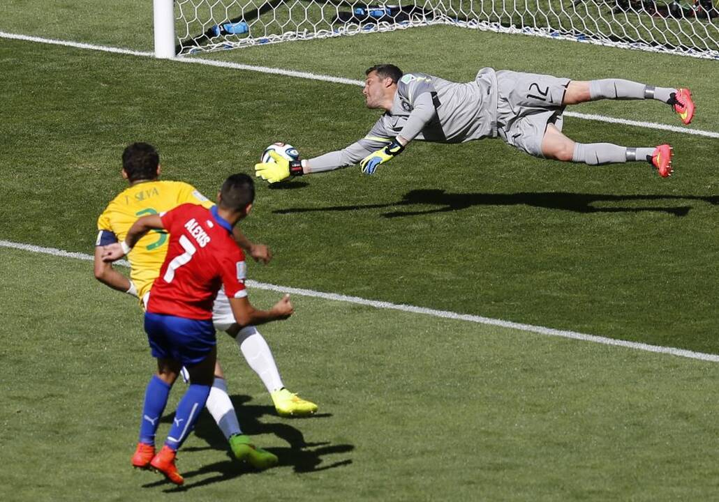 Pasaulio futbolo čempionatas: Brazilija - Čilė