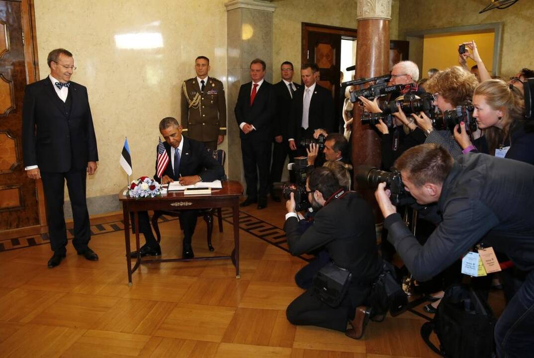 JAV prezidentas B. Obama atvyko į Estiją