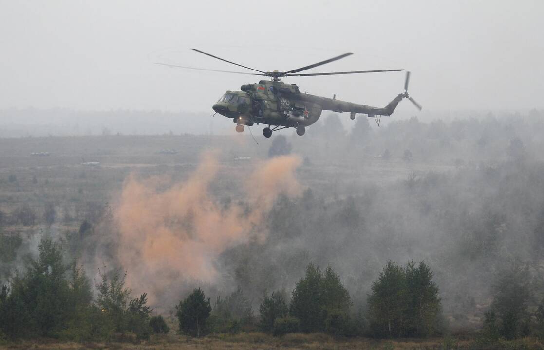 Vaizdai iš karinių pratybų „Zapad“