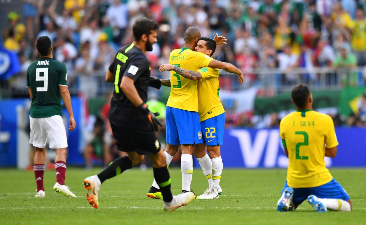 Pasaulio futbolo čempionato aštuntfinalis: Brazilija – Meksika