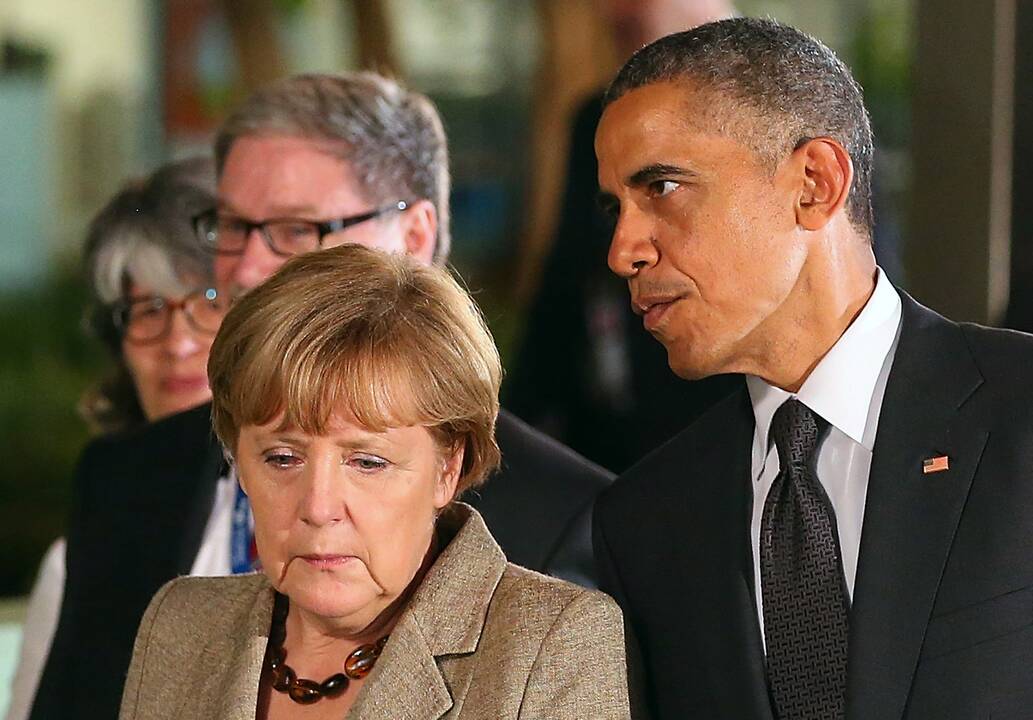 Angela Merkel ir Barackas Obama