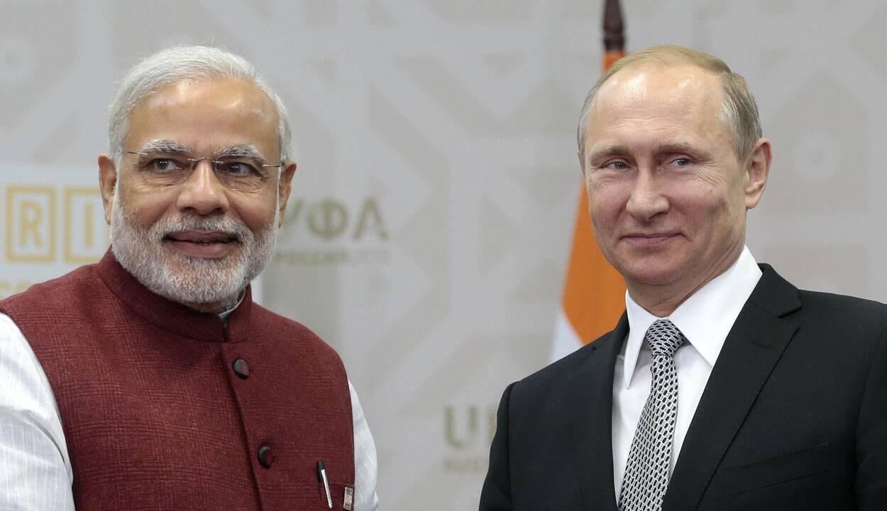 Narendra Modi ir Vladimiras Putinas