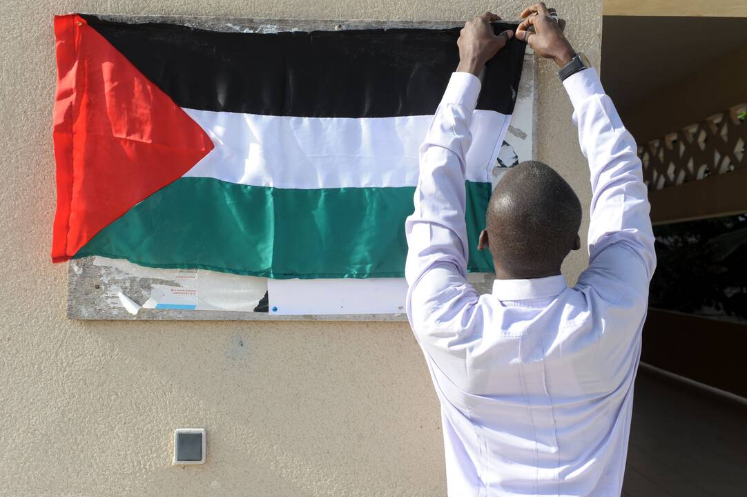 Prie JT būstinės gali suplevėsuoti Palestinos vėliava