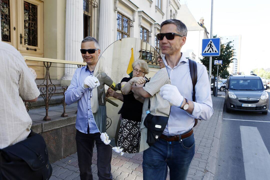 Piketas prie savivaldybės