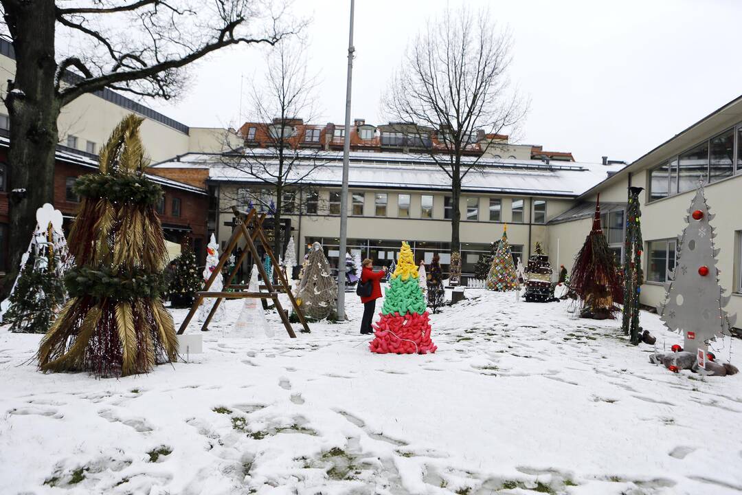 Eglutės I.Simonaitytės bibliotekos kiemelyje