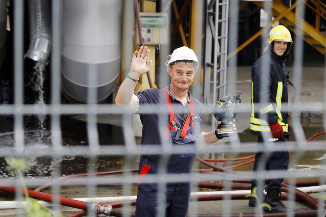 Klaipėdos pakraštyje esančioje įmonėje kilo gaisras