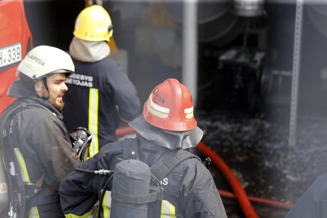 Klaipėdos pakraštyje esančioje įmonėje kilo gaisras