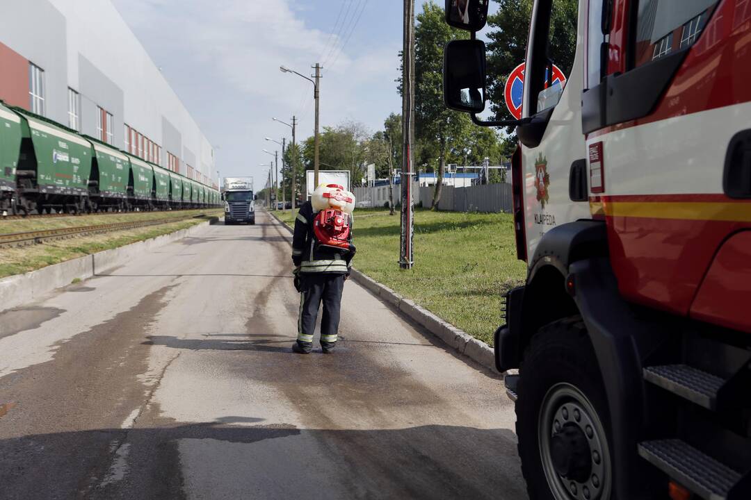 Išsiliejo dyzelinas
