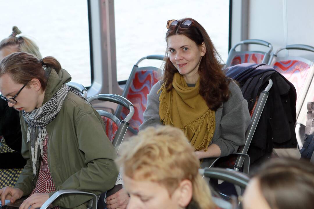 Menininkas išpiešė keltą "Baltija"